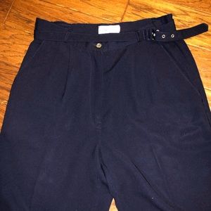 Vintage Navy Calypso Slack Dress Pants with Original Belt